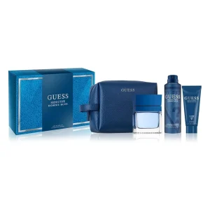 SET GUESS SEDUCTIVE HOMME BLUE MEN ( 4 PC ) 3.4 OZ EDT SP / 6.0 OZ DEO SPRAY / 3.4 OZ SG / POUCH