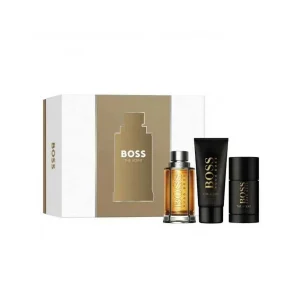 SET HUGO BOSS THE SCENT MEN ( 3 PC ) 3.3 OZ EDT SP / SG 3.3 OZ / DEODORANT 2.4 OZ